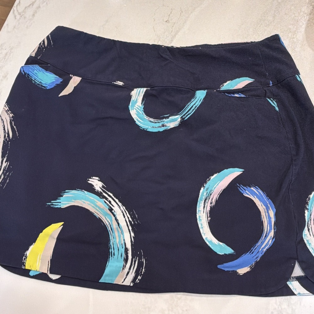 Lady Hagen 18" Long Tummy Control Golf Skort Women's Size XXL Navy Blue Pull On